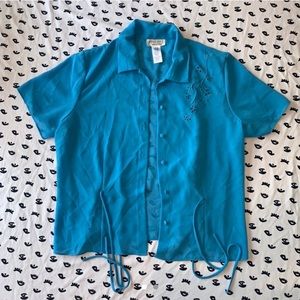 Sheer Vintage Side Tie Top